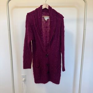 Women's Purple Sweater Cardigan